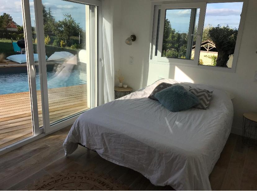 Chambre Independante Dans Pool House Le Mas-dʼAgenais 外观 照片